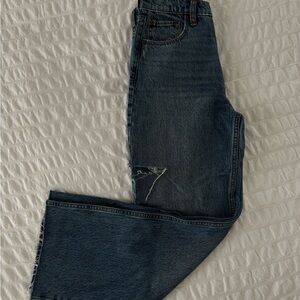 Abercrombie & Fitch Women's Straight Leg Jeans with side thigh rip